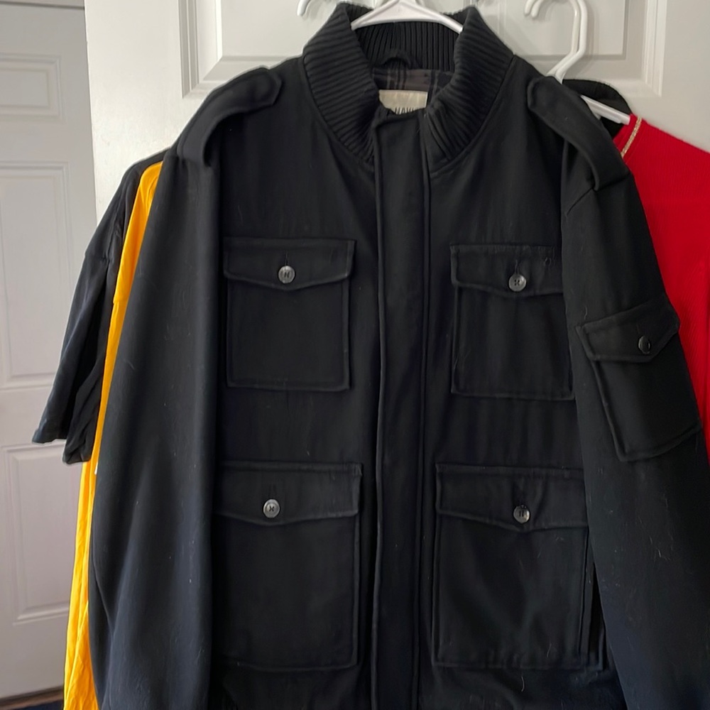 Mens Black Coat Jacket Old Navy 2XL XXL